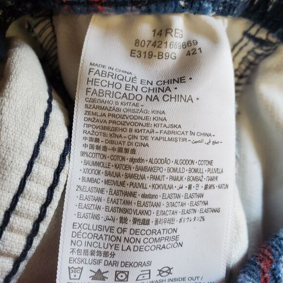 Levi’s plaid corduroy pull-on jeggings Size 14 Reg - Picture 7 of 10